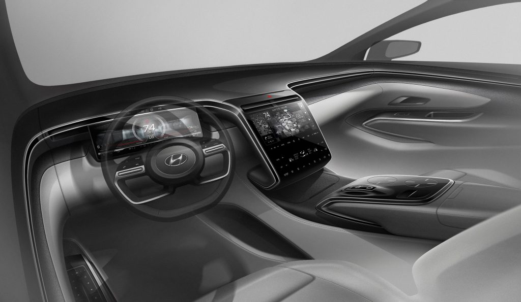 L'intérieur du Hyundai Tucson 2022